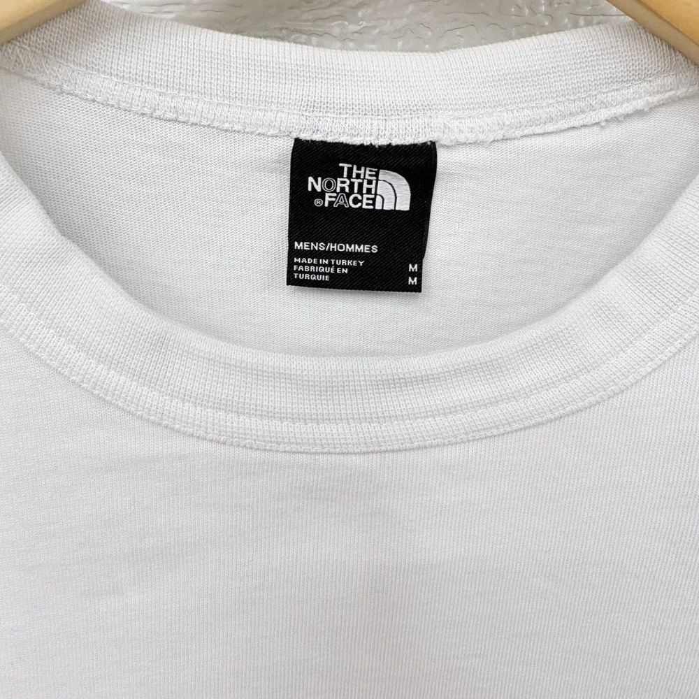 The North Face Mens White Pocket T-Shirt Short Sleeve Crew Neck Size M SS6777058